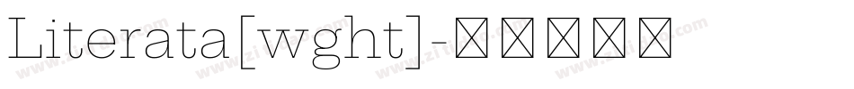 Literata[wght]字体转换